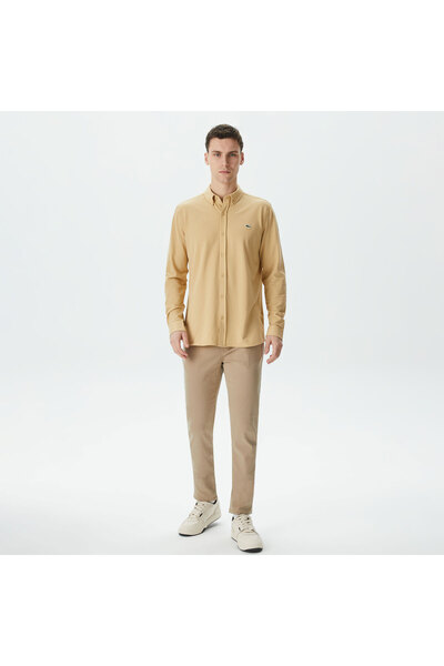 Lacoste Erkek Slim Fit Bej Gömlek