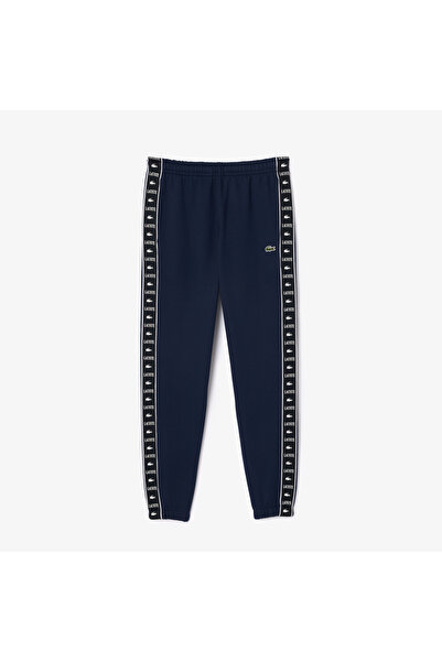 Lacoste Erkek Tapered Fit Baskılı Lacivert Eşofman Altı