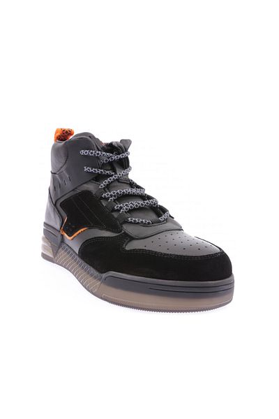 DGN Ανδρικές μπότες casual με κορδόνια μαύρο σουέτ 2529228
