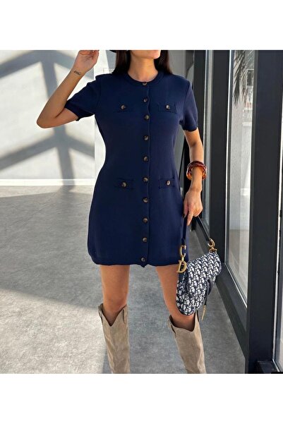 hot fashions Yumuşak Doku Triko Elbise