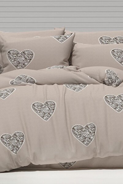 LATTE TEKSTİL Sunrise Double, Bavlna Ranforce, Kombinovaná sada povlaků na přikrývku se vzorem