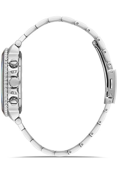 DAVID GUNER Silver Coated Multifunctional Men's Wristwatch with Black Dial - Dg-8424Ga-A2