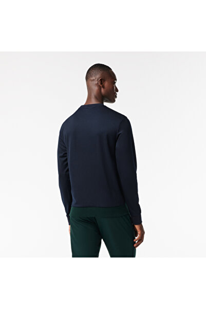 Lacoste SPORT Erkek Classic Fit Bisiklet Yaka Baskılı Lacivert Sweatshirt