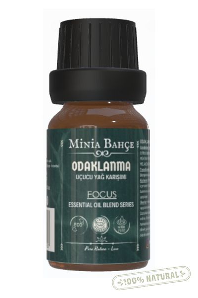 Minia Bahçe Bitki ve Sanat Atölyesi Focus Focus Essential Oil - 100% Pure, 10 ml
