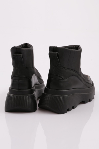 DGN Kadın Kalın Taban Paraşüt Bot Siyah 152991103118