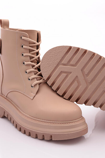 DGN Kalın Taban Bağcıklı Kadın Bot Nude 381073138