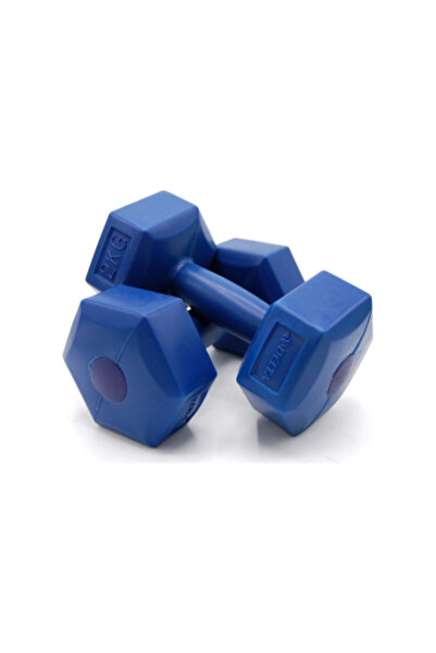 Go İthalat 2 Kg Plastik Dambıl Seti Köşeli Ağırlık Kaldırma Dumbbell Fitness ...