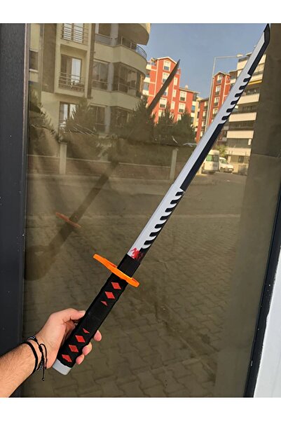 FigürDizayn Tanjiro Katana Sword Kılıç Demon Slayer 95 cm Katlanabilir Sağlam Plastik Açılıp Kapanabilen Katana