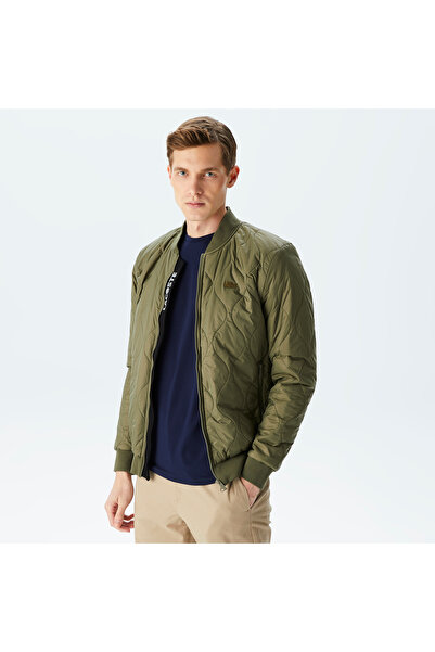 Lacoste Erkek Dik Yaka Kapitone Haki Mont