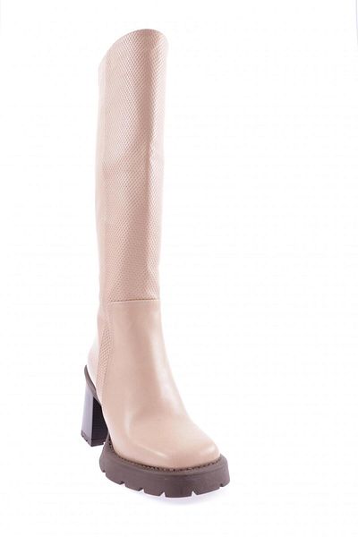 DGN 1542 Round Toe Thick Sole Women's Heeled Boots