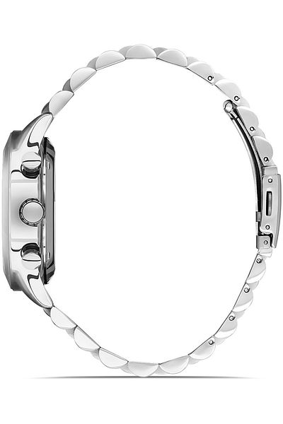 DAVID GUNER Men's Silver Coated White Dial Watch Dg-8666Ga-A2