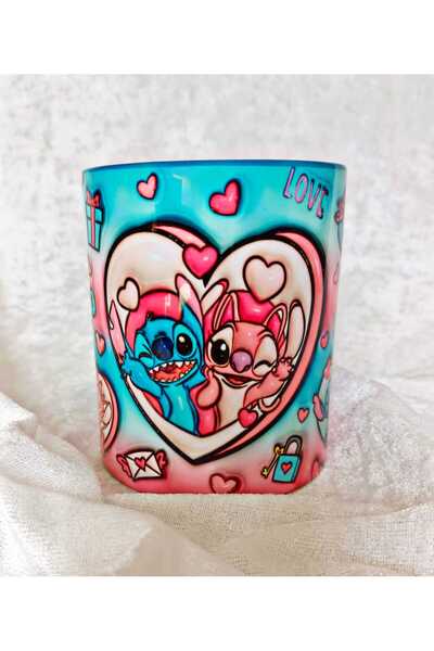 Mugs and love Stitch Büyük Boy Porselen Kupa