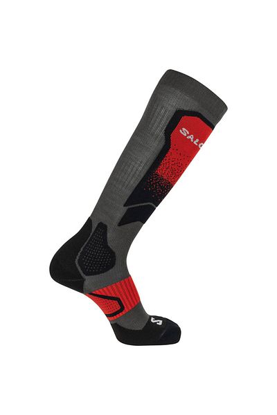 Salomon Unisex Socks S/Max Dx Sx Gray/Red/Black Unisex Socks Lc2167000