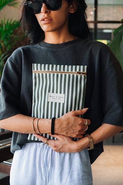 WOLF & ROCK Корица за книга Wolf&Rock Green Striped