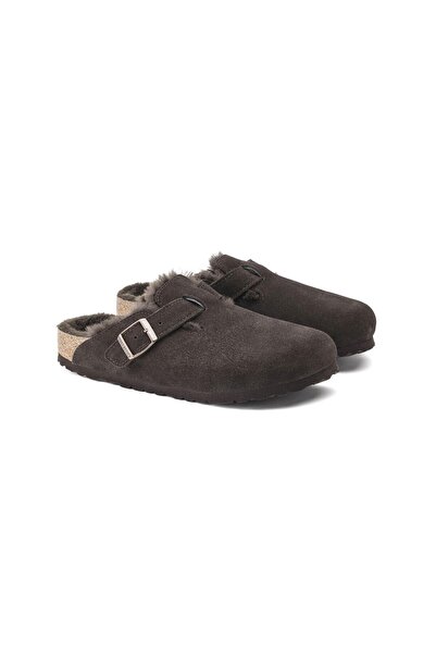 Birkenstock Boston Suede Shearling Women's Slippers