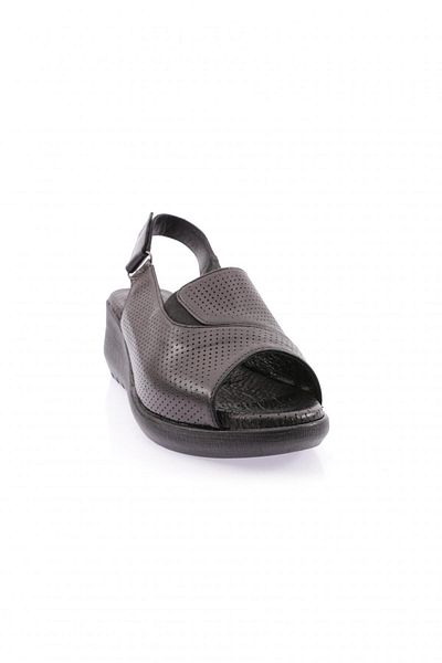 DGN Sandale negre din piele naturală - 1853276