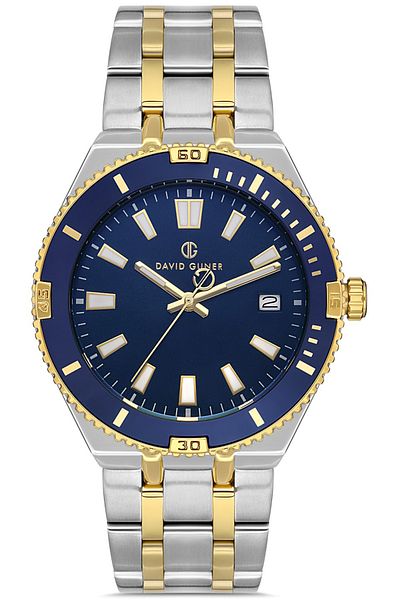 DAVID GUNER David Güner Men's Watch Dg-8418Ga-D3 43 mm Metal-Gold