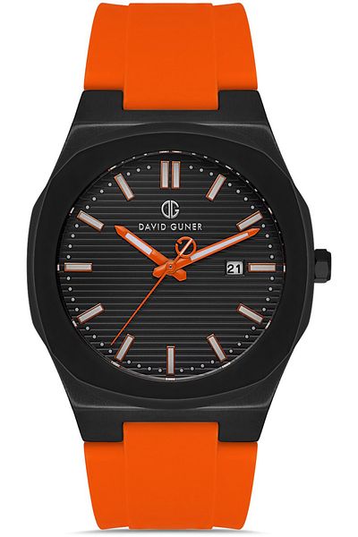 DAVID GUNER Gun Coated Black Dial Men's Wristwatch Dg-8470Gd-Zq2