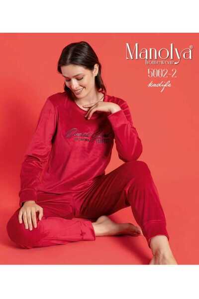 Manolya Kadın Kadife Pijama Takımı