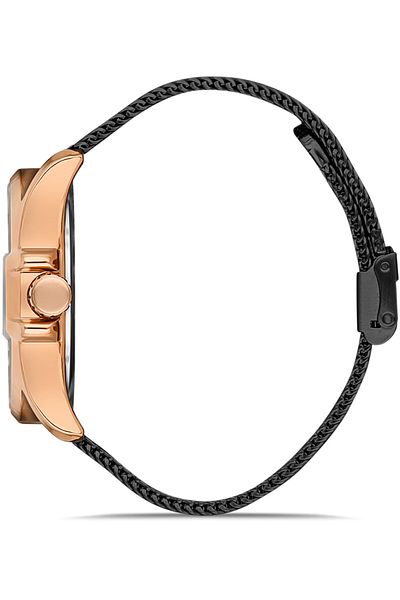 DAVID GUNER Rose Black Coated Black Dial Men's Watch Dg-8295Gc-R2
