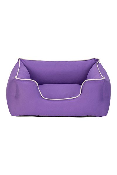 Pet Comfort Alpha Cat and Dog Bed Purple W White Piping S 60X50Cm Hnzrn