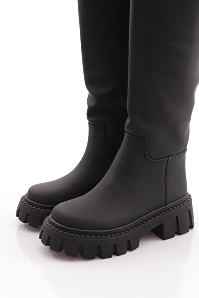 DGN Long Black Women's Boots - Thick Sole 21443138