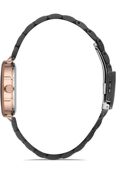 DAVID GUNER Rose Black Coated Black Dial Women's Watch Dg-8138La-R2