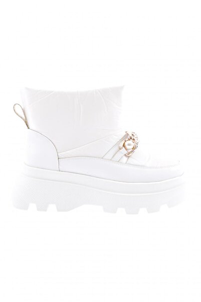DGN Es808 Women's Thick Chain Accessory Pearl Stone Boots