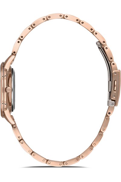 DAVID GUNER Rose Coated White Dial Women's Watch Dg-8192La-C1