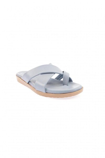 DGN Papuci albaștri de damă Flip Flops cu bretele încrucișate 61043244