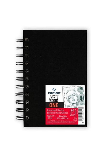Canson One Art Book 10,2x15,2cm 100g 80yp Bloc de schițe în spirală / C 40039210