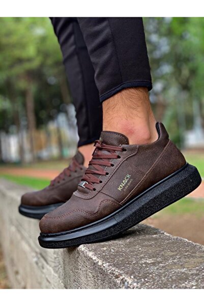 Knack High Sole Casual Shoes 040 Brown (Black Sole)