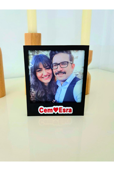 barsdepo Kişiye Özel İsimli Fotoğraf Çerçevesi - Fotoğraflı