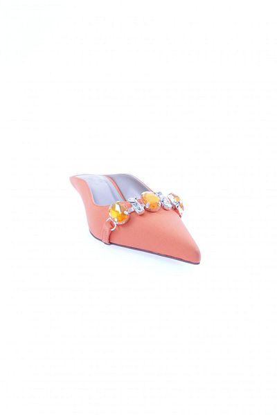 DGN Γυναικείες Παντόφλες Crystal Stone Orange Scuba 53362821