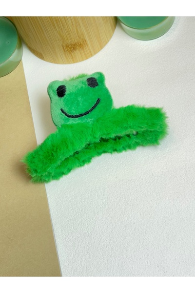 PREGIO Plush Peg Buckle with Green Frog Figure 11 cm