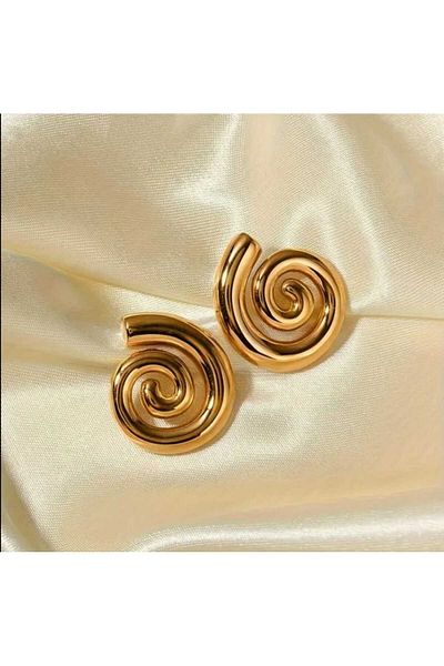 Bujiteri Vintage Breeze Geometric Spiral Earrings