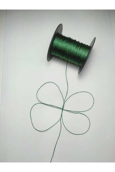 Eskişehir hobi sanat 0,8 mm 25 μέτρα κορδόνι χάντρες προσευχής Πράσινο χρώμα