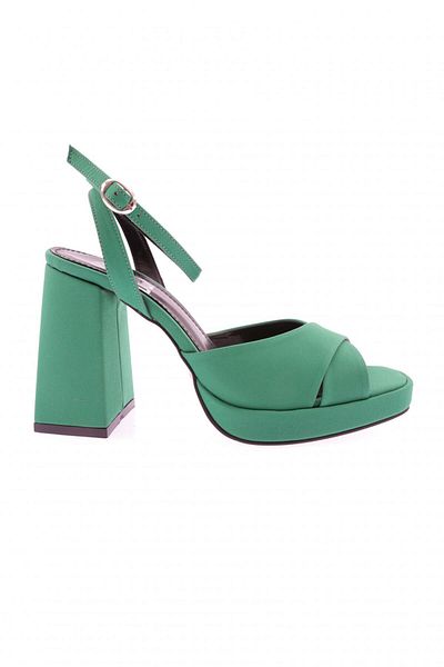 DGN 7751-23Y Women's Cross Strap Low Platform High Heel Cross Strap Sandals