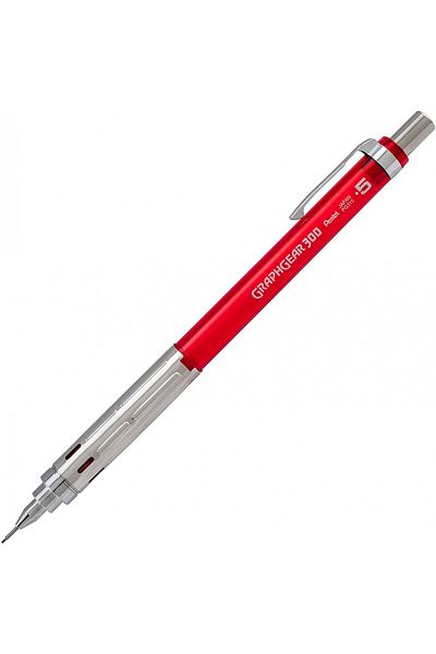 Pentel Graphgear 300 0.5 Mm Mechanical Pencil - Red
