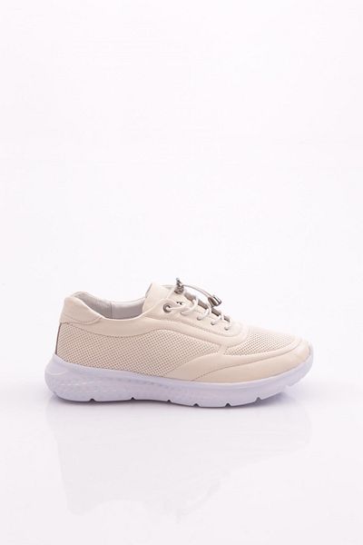 DGN Pantofi de damă cu șireturi Laser Comfort Cremă 31353246