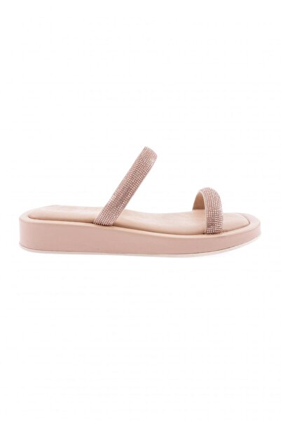 DGN Women's Silver Stone Banded Slippers Nude 111033108