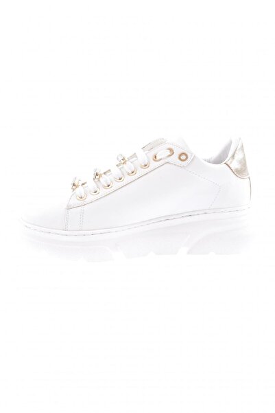 DGN Women's White Thick Crystal Stone Sneakers - 15299753118