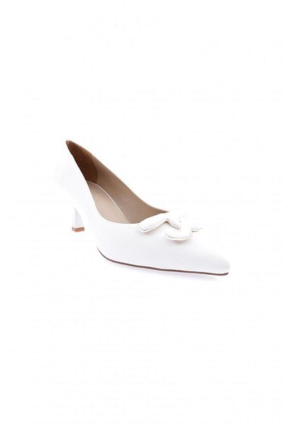 DGN Accesoriu de damă cu vârf ascuțit pantofi cu toc alb Scuba 2154412821