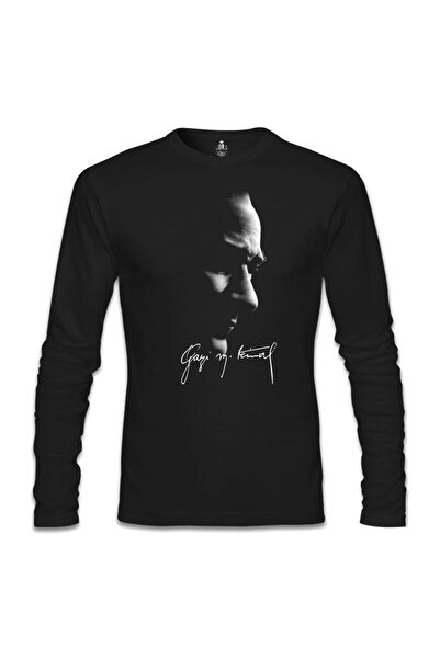 Lord T-Shirt أتاتورك - سويت شيرت رجالي أسود بتوقيع المحارب