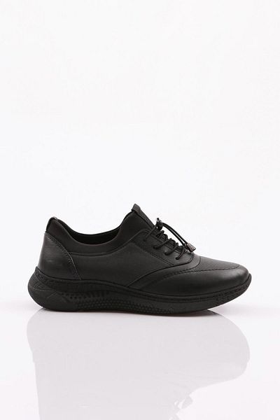 DGN Pantofi confortabili cu șireturi din cauciuc de damă Negru Negru 91122713