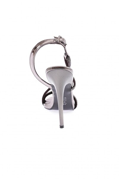 DGN Mnt-03-23y Women's Silver Stone Cross Banded Evening Dress Shoes