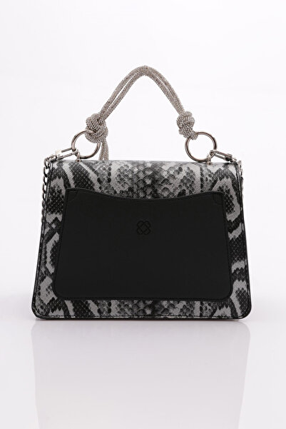 DGN 043 Geantă clasică din velur piatră pentru femei