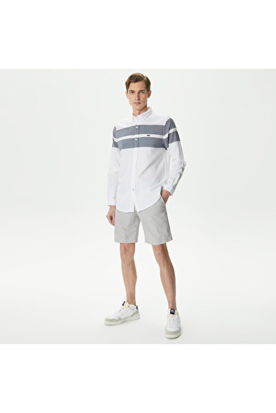 Lacoste Erkek Slim Fit Gri Bermuda
