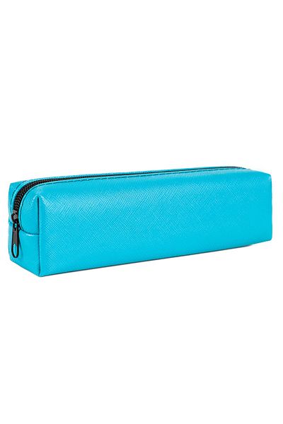 Gözde Proje Faux Leather Turquoise Pencil Case