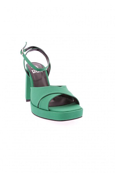 DGN 7751-23Y Women's Cross Strap Low Platform High Heel Cross Strap Sandals
